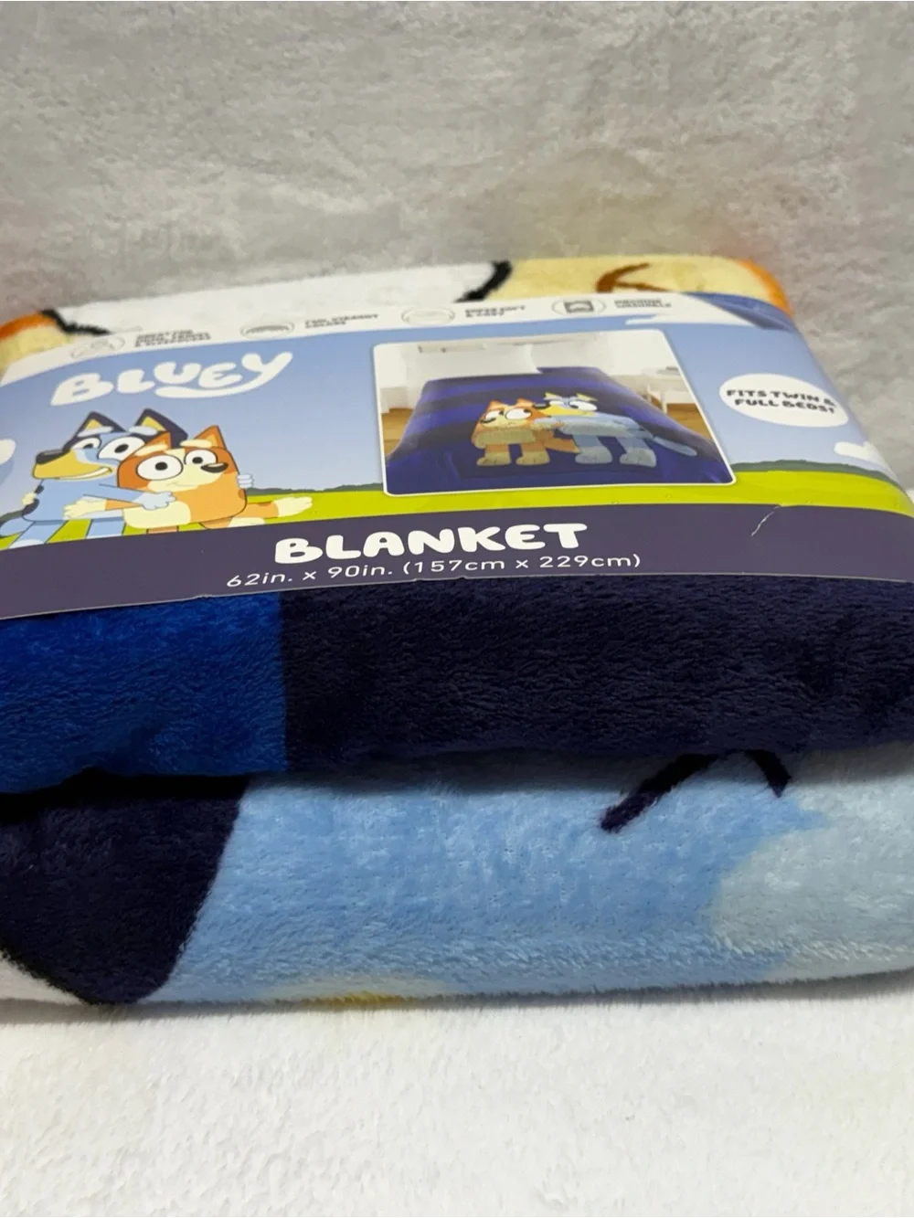 Bluey Blanket Twin Full Size Kids Soft Plush Throw 62x90